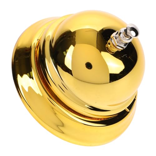 Gogogmee Goldene Serviceglocke für Restaurant und Klassische Anrufglocke aus Hochwertigem Material für Hotelrezeptionen und Küchen Geschenkidee für Freunde von Gogogmee