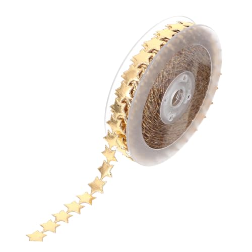 Gogogmee Goldenes Weihnachtsband mit Glitzer Fünfzackstern DIY Party und Kranzdeko Festliches Geschenkband für Baum und Bastelverzierung Gogogmee Goldenes Weihnachtsband mit Glitzer Fünfzackstern DIY Party und Kranzdeko Festliches Geschenkband für Baum und Bastelverzierung von Gogogmee