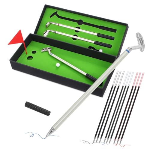 Gogogmee Golfball Kugelschreiber Mini Golf mit Nachfüllminen Golfclub Förmige Schreibstifte als Witzige Büro und Schreibtischaccessoires Geschenkidee für Golffans und Mini Golfspielspaß Gogogmee Golfball Kugelschreiber Mini Golf mit Nachfüllminen Golfclub Förmige Schreibstifte als Witzige Büro und Schreibtischaccessoires Geschenkidee für Golffans und Mini Golfspielspaß von Gogogmee