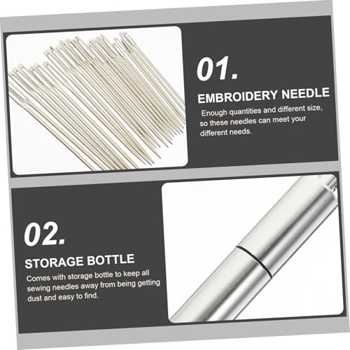 Gogogmee Großes Sticknadeln mit Großem Öhr Edelstahl DIY Handnähnadeln für Stickerei Kreuzstich Vielseitig Einsetzbar für Anfänger und Profis von Gogogmee