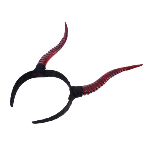 Gogogmee Halloween Haarschmuck Stirnband mit Roten Antilopenhörnern Modischer Kopfschmuck für Party Cosplay Fotoshootings und Kostümfest Einzigartiges Accessoire für Damen und Herren von Gogogmee