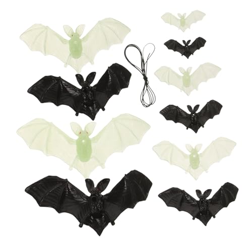 Gogogmee Halloween-miniaturen 10 Stück Kunststoff-fledermäuse -leuchten Für Bastelpartys von Gogogmee