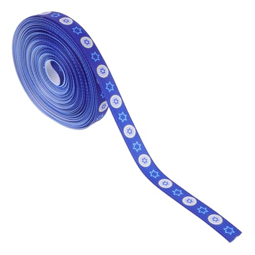 Gogogmee Hanukkah Geschenkband Breit Farbintensives Reißfestes DIY Schleifenband für Geschenke Haarspangen Kopfschmuck und Bastelprojekte Vielseitig Dekoratives Zierband von Gogogmee