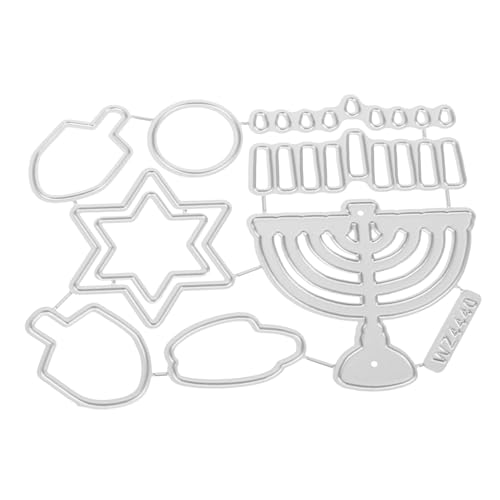 Gogogmee Hanukkah Stanzform aus Hochkohlenstoffstahl Langlebige DIY Bastelschablone für Scrapbooking Album Karten und Dekorative Lichtfest Partygestaltung Gogogmee Hanukkah Stanzform aus Hochkohlenstoffstahl Langlebige DIY Bastelschablone für Scrapbooking Album Karten und Dekorative Lichtfest Partygestaltung von Gogogmee
