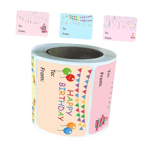 Gogogmee Happy Birthday Favor Stickers Selbstklebende Geburtstags Etiketten für Namensschild Aufkleber Für Partydekoration und Bürobedarf Einfach Aufzukleben und Langlebig Gogogmee Happy Birthday Favor Stickers Selbstklebende Geburtstags Etiketten für Namensschild Aufkleber Für Partydekoration und Bürobedarf Einfach Aufzukleben und Langlebig von Gogogmee