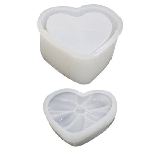Gogogmee Herzförmige Silikonform mit Schleifen deckel Reißfest Wiederverwendbar DIY Aufbewahrungsbox Gießform für Schmuck Küche Werkstatt Leicht zu Reinigen und Transportieren Gogogmee Herzförmige Silikonform mit Schleifen deckel Reißfest Wiederverwendbar DIY Aufbewahrungsbox Gießform für Schmuck Küche Werkstatt Leicht zu Reinigen und Transportieren von Gogogmee