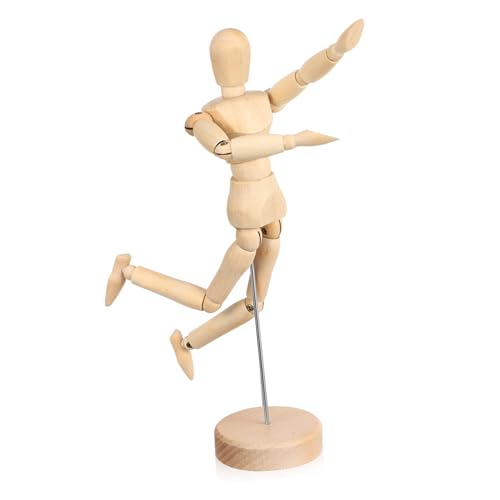 Gogogmee Holz Mannequin Figur Beweglich mit Stabilem Standfuß Flexible Gelenke für Zeichnen Skizzieren Modellieren Robustes Holz Vielseitig Nutzbar als Künstlerpuppe und Dekoration Gogogmee Holz Mannequin Figur Beweglich mit Stabilem Standfuß Flexible Gelenke für Zeichnen Skizzieren Modellieren Robustes Holz Vielseitig Nutzbar als Künstlerpuppe und Dekoration von Gogogmee