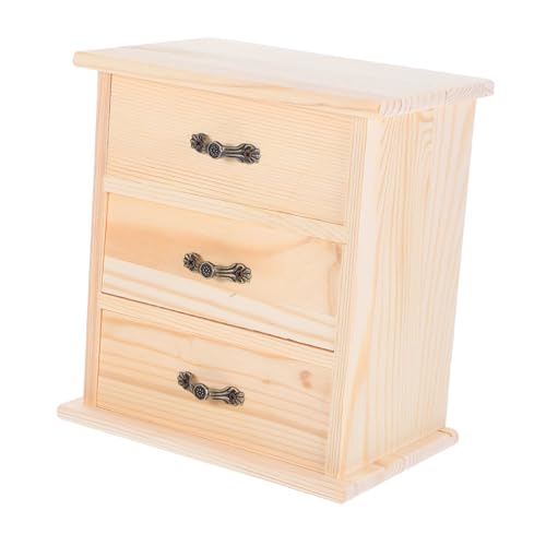 Gogogmee Holz Schreibtisch Organizer mit Drei Schubladen Kleiner Holzschrank für Büro Stilvoller Miniatur Aufbewahrungsbox für Schmuck und Kleinteile Praktischer Schubladen Organizer für Gogogmee Holz Schreibtisch Organizer mit Drei Schubladen Kleiner Holzschrank für Büro Stilvoller Miniatur Aufbewahrungsbox für Schmuck und Kleinteile Praktischer Schubladen Organizer für von Gogogmee