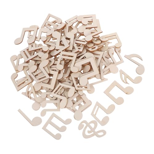 Gogogmee Holz-noten DIY Bastelset Unlackierte Musiknoten Holzfiguren pro Packung Robuste Graffiti Kunst Zubehör Natürliche Holzspielzeuge von Gogogmee