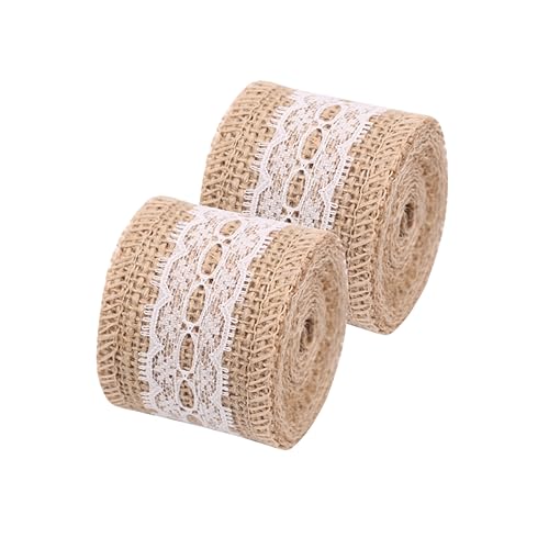 Gogogmee Jute Ribbons mit Spitze für Hochzeiten und DIY Projekte Dekorativ und Vielseitig Einsetzbar für Bastelarbeiten und Kreative Dekorationen Gogogmee Jute Ribbons mit Spitze für Hochzeiten und DIY Projekte Dekorativ und Vielseitig Einsetzbar für Bastelarbeiten und Kreative Dekorationen von Gogogmee