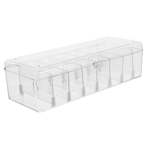 Gogogmee Kartenaufbewahrungsbox aus Kunststoff mit Abnehmbaren Trennwänden Organisator für Spielkarten Datenkabel und für Schreibtisch und Ordnungssystem von Gogogmee