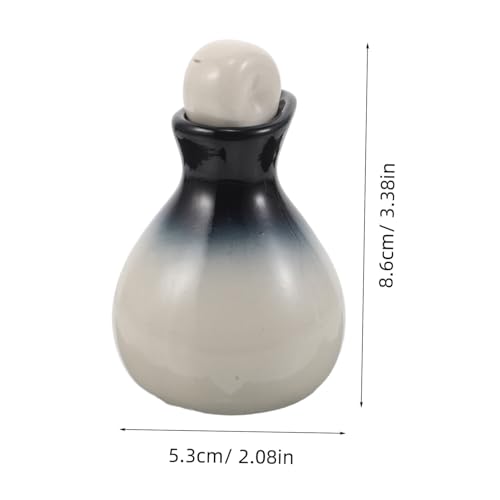 Gogogmee Keramik Essential Oil Dispenser Flasche mit Deckel Aromatherapie Versiegelter Sauce Pourer Behälter Vielseitiger Diffuser für Schönheitssalon Stilvolle Duftöl Aufbewahrung von Gogogmee