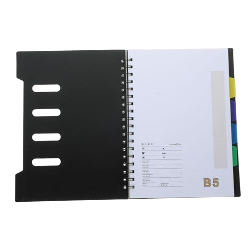 Gogogmee Klassifiziertes Notizbuch a4 Spiralbuch Mit TrennbläTtern 105 BläTter Plastik- Und Papierpulp Praktisches Notizbuch FüR Schule BüRo Und Reisen 26 X 20 X 1.5 Cm Schwarz Gogogmee Klassifiziertes Notizbuch a4 Spiralbuch Mit TrennbläTtern 105 BläTter Plastik- Und Papierpulp Praktisches Notizbuch FüR Schule BüRo Und Reisen 26 X 20 X 1.5 Cm Schwarz von Gogogmee