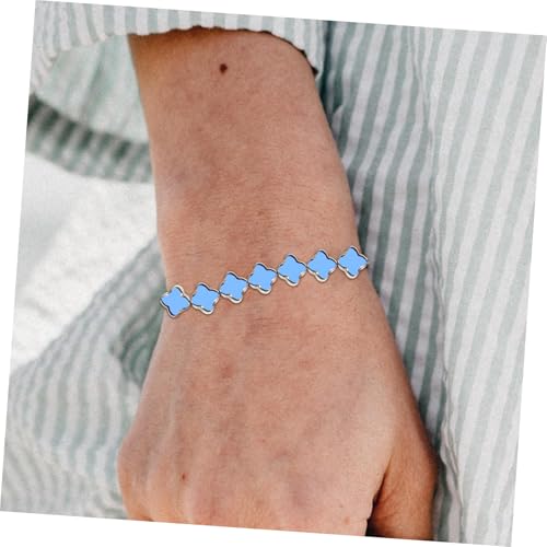 Gogogmee Kobaltblaue Kleeblatt Anhänger Perlen mit Goldrand für DIY Schmuckherstellung Künstliche Kristallperlen Mittlere Lochgröße für Armbänder und Halsketten von Gogogmee