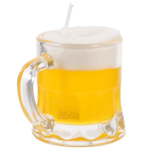 Gogogmee Kreatives Mini Bierglas als Party Dekoration Dekoratives Bierglas für Hochzeit Geburtstag und Mehr Langlebiges und Sicheres Wachsmaterial mit Natürlichem von Gogogmee