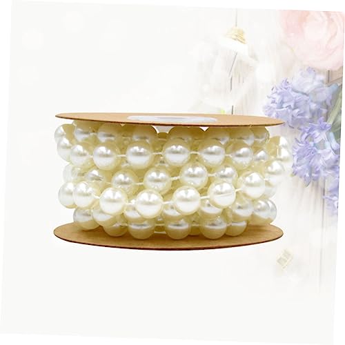Gogogmee Kunststoff Perlenkette Beige Feste Schmuckperlen für DIY Armband Dekoration Verstellbare für Hochzeits Valentinstagsdeko Bastelprojekte und Wohnaccessoires von Gogogmee