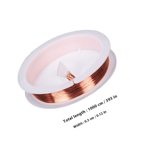 Gogogmee Kupferdrahtrolle Feiner Basteldraht Biegsam Flexibel für DIY Handmade Schmuckdraht Reed Crafting Wire Praktische Kupferlackdrahtspule für Bastelprojekte von Gogogmee