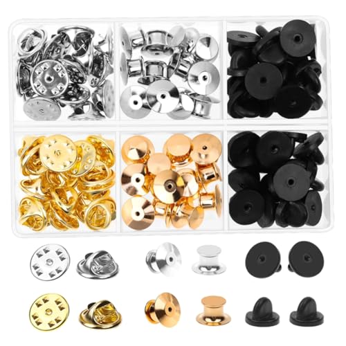 Gogogmee Mehrzweck Nadelrückenhalter Austauschbare Flachrundnadel Nadelrückenverschluss für Anstecker Broschen Schmuckherstellung und DIY Projekte von Gogogmee