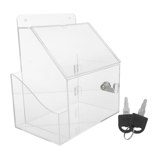 Gogogmee Mehrzweck Transparente Acrylspendenbox mit Schloss und Schildhalter Große Wahlurne für Büro Fundraising Abstimmung Wohltätigkeit Vorschlags und Losbehälter Platzsparend Gogogmee Mehrzweck Transparente Acrylspendenbox mit Schloss und Schildhalter Große Wahlurne für Büro Fundraising Abstimmung Wohltätigkeit Vorschlags und Losbehälter Platzsparend von Gogogmee
