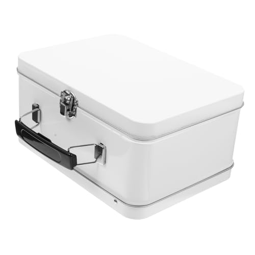 Gogogmee Metallbox mit Schloss Tragbare Blechdose aus Hochwertigem Weißblech Praktische Aufbewahrungskiste für Fotos Schmuck Bastelbedarf Tisch Organizer Geschenkbox Gogogmee Metallbox mit Schloss Tragbare Blechdose aus Hochwertigem Weißblech Praktische Aufbewahrungskiste für Fotos Schmuck Bastelbedarf Tisch Organizer Geschenkbox von Gogogmee