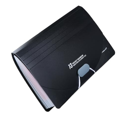 Gogogmee Mini Accordion Dokumenten Organizer mit Fächern Tragbare Quittungsmappe für Rechnungen Karten und Belege Dreiseitige Versiegelung aus Robustem Material Design Schwarz mit Gogogmee Mini Accordion Dokumenten Organizer mit Fächern Tragbare Quittungsmappe für Rechnungen Karten und Belege Dreiseitige Versiegelung aus Robustem Material Design Schwarz mit von Gogogmee