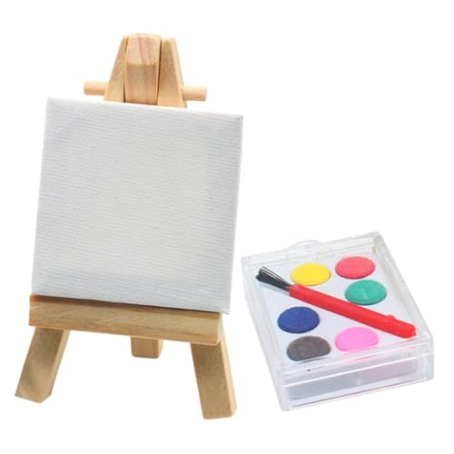 Gogogmee Mini Staffelei Modell mit Mini Leinwand und Malbrett Lebendige Miniatur Kunstornamente für DIY Landschaftsdekoration Leicht und Tragbar Verschönerung Gogogmee Mini Staffelei Modell mit Mini Leinwand und Malbrett Lebendige Miniatur Kunstornamente für DIY Landschaftsdekoration Leicht und Tragbar Verschönerung von Gogogmee