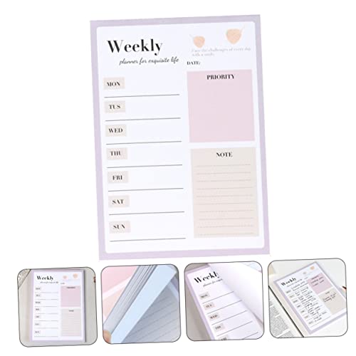 Gogogmee Multifunktionaler Notizblock mit Wochenplaner Memo Pad für Büro Haushalt und Schule zum Schreiben Planen Skizzieren Tragbarer Terminplaner für Alltag und Organisation von Gogogmee