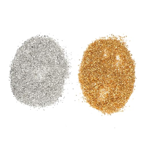 Gogogmee Nagelkunst Zerkleinerte Glasstücke Unregelmäßige Glitzernde Nail Beauty Accessories DIY Nailart Dekoration Gold Silber Mix von Gogogmee