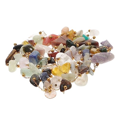 Gogogmee Natürliche Kristallperlen Strang Bunte Naturstein Perlenrolle Polierte Schmucksteine für DIY Armbänder Halsketten Ohrringe Schmuckherstellung Langlebig und Farbbeständig von Gogogmee