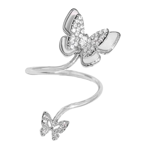 Gogogmee Offener Damenring Silber Perlen und Zirkonia Nageldekoration Finger Schmuck Kreativer Eleganter Schmuck für Frauen und Mädchen Gogogmee Offener Damenring Silber Perlen und Zirkonia Nageldekoration Finger Schmuck Kreativer Eleganter Schmuck für Frauen und Mädchen von Gogogmee