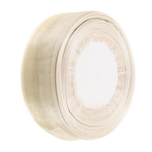 Gogogmee Organza Geschenkband Breit Transparentes Leicht Goldenes Dekoband für DIY Schleifen Geschenkverpackung Blumenbinderei Tortendekoration Bastelarbeiten und Hochzeitsschmuck von Gogogmee