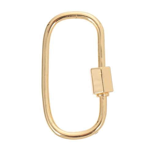 Gogogmee Ovaler Schraub karabiner Schmuckverschluss Geometrischer Anhänger Langlebiger DIY Kettenverbinder Glatte Oberfläche Einfach zu Montieren Geeignet für Halsketten und von Gogogmee