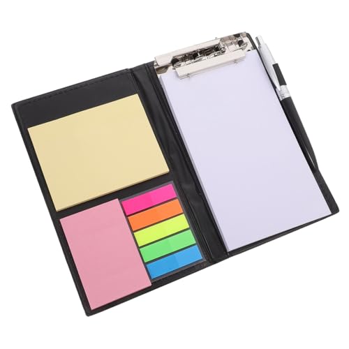 Gogogmee PU Klemmbrett Folio mit Haftnotizen Set Selbstklebende Notizzettel Index Tabs Stifthalter Multifunktional für Büro Schule und Konferenzen Schwarzes Organizer Set Gogogmee PU Klemmbrett Folio mit Haftnotizen Set Selbstklebende Notizzettel Index Tabs Stifthalter Multifunktional für Büro Schule und Konferenzen Schwarzes Organizer Set von Gogogmee
