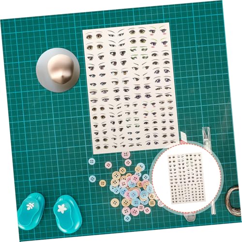 Gogogmee Papier Augenaufkleber Selbstklebend Bogen Cartoon Anime Augen Sticker für DIY Scrapbooking Clay Figuren und Bastelprojekte Vielseitige Niedliche Augenmotive für Dekoration und von Gogogmee