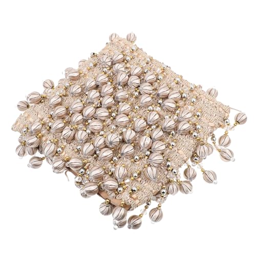 Gogogmee Perlenfransen Trim für Vorhänge Beige Dekorativer Anhänger für Sofas und DIY Projekte für Hochzeiten Partys und Heimdekoration Gogogmee Perlenfransen Trim für Vorhänge Beige Dekorativer Anhänger für Sofas und DIY Projekte für Hochzeiten Partys und Heimdekoration von Gogogmee