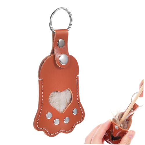 Gogogmee Pet Keepsake Keychain PU Leder Pfotenform Andenken Schlüsselanhänger Nachfüllbar Vielseitig als Schlüsselhalter und Taschenanhänger für Braun Zufällige Farbe Gogogmee Pet Keepsake Keychain PU Leder Pfotenform Andenken Schlüsselanhänger Nachfüllbar Vielseitig als Schlüsselhalter und Taschenanhänger für Braun Zufällige Farbe von Gogogmee