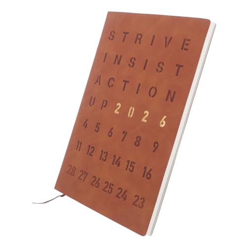 Gogogmee Planerkalender 2026 – Tragbarer Hardcover-notizblock, Akademischer Kalender, Täglicher Für Frauen, Studentinnen, Büro Und Zuhause, Braun Gogogmee Planerkalender 2026 – Tragbarer Hardcover-notizblock, Akademischer Kalender, Täglicher Für Frauen, Studentinnen, Büro Und Zuhause, Braun von Gogogmee