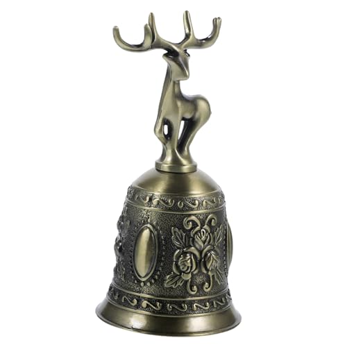Gogogmee Retro Handglocke Lauter Serviceruf für Restaurant und Bar Dekorative Tischglocke mit Vintage Hirschmotiv Vielseitige Jingle Bell für Empfang Training und Haushalt Goldfarbener Gogogmee Retro Handglocke Lauter Serviceruf für Restaurant und Bar Dekorative Tischglocke mit Vintage Hirschmotiv Vielseitige Jingle Bell für Empfang Training und Haushalt Goldfarbener von Gogogmee