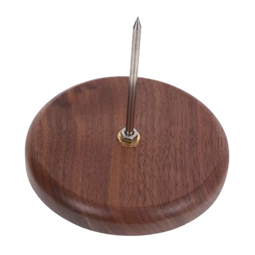 Gogogmee Robuster Holz Metall Quittungshalter aus Walnuss für Schreibtisch Praktischer Rechnungshalter für Restaurant Büro und Kassenbereich Langlebiger Desktop Bill Holder zur von Gogogmee