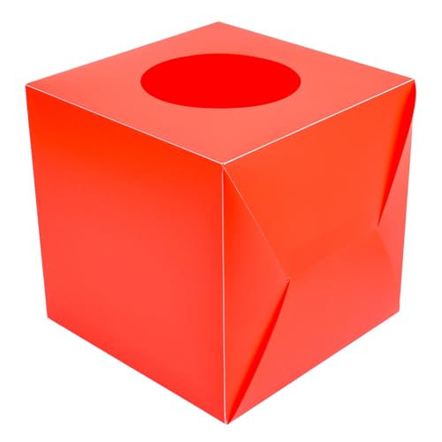 Gogogmee Rote Kunststoff losbox mit Rundem Einwurfschlitz Multifunktionale Spendenbox für Partys Wahlurnen Tippsammlung für Veranstaltungen und Firmenfeiern von Gogogmee