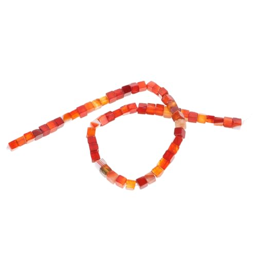 Gogogmee Rote Quarz Würfelperlen Quadratische Spacer Beads für Schmuckherstellung DIY Armbänder Halsketten Bastelperlen mit Stabiler Passform und Einzigartigem Design von Gogogmee