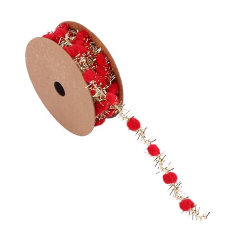 Gogogmee Rotes Glitzer Dekoband mit Pompons Drahtkanten Weihnachtsbaum Schmuckband für DIY Basteln Party und Weihnachtsdeko Vielseitiges Geschenkband für Festliche Dekorationen Gogogmee Rotes Glitzer Dekoband mit Pompons Drahtkanten Weihnachtsbaum Schmuckband für DIY Basteln Party und Weihnachtsdeko Vielseitiges Geschenkband für Festliche Dekorationen von Gogogmee
