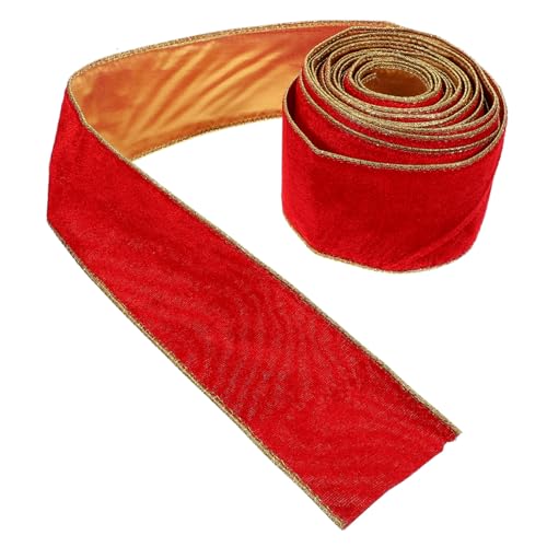 Gogogmee Rotes Samtband Geschenkband zum Basteln Geschenkverpackung DIY Schleifenband für Geschenkboxen Blumen Dekoration Cuttable Geschenkverpackungsband von Gogogmee
