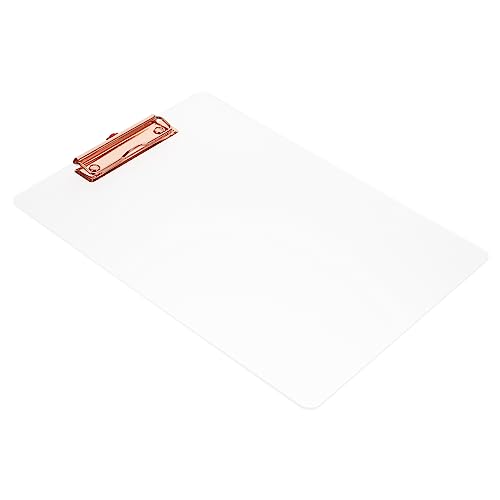 Gogogmee Schreibunterlage Klemmbrett Roségold Transparentes Clipboard mit Clips für Studenten Bürobedarf Kreative Projekte Praktische Schreibunterstützung und Aufbewahrung für Dokumente Gogogmee Schreibunterlage Klemmbrett Roségold Transparentes Clipboard mit Clips für Studenten Bürobedarf Kreative Projekte Praktische Schreibunterstützung und Aufbewahrung für Dokumente von Gogogmee