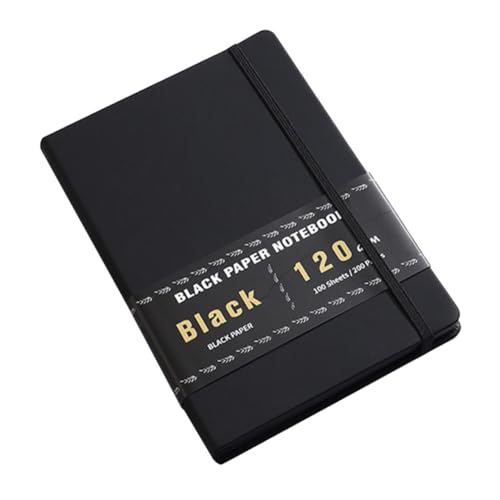 Gogogmee Schwarzes Notizbuch Blätter Blanko Skizzenbuch mit Dickem Papier für Ink Gelstifte Vielseitiges DIY Tagebuch und Journaling Praktisch und Tragbar für Kreative Notizen und Gogogmee Schwarzes Notizbuch Blätter Blanko Skizzenbuch mit Dickem Papier für Ink Gelstifte Vielseitiges DIY Tagebuch und Journaling Praktisch und Tragbar für Kreative Notizen und von Gogogmee