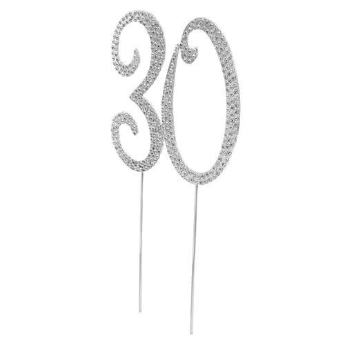 Gogogmee Silberner Zahlen Cake Topper mit Funkelnden Strasssteinen Wiederverwendbar und Einfach Einzusetzen für Geburtstag oder Jubiläum Party Kuchen Dekoration Gogogmee Silberner Zahlen Cake Topper mit Funkelnden Strasssteinen Wiederverwendbar und Einfach Einzusetzen für Geburtstag oder Jubiläum Party Kuchen Dekoration von Gogogmee