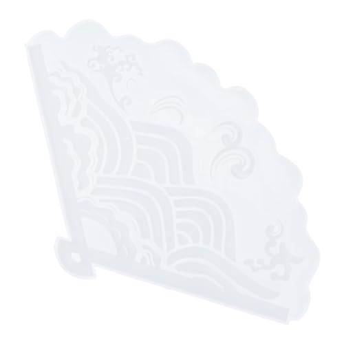 Gogogmee Silikonform Fächer DIY Mold für Epoxidharz Gießen Transparent Langlebig Einfache Reinigung Basteln für und Dekoration von Gogogmee