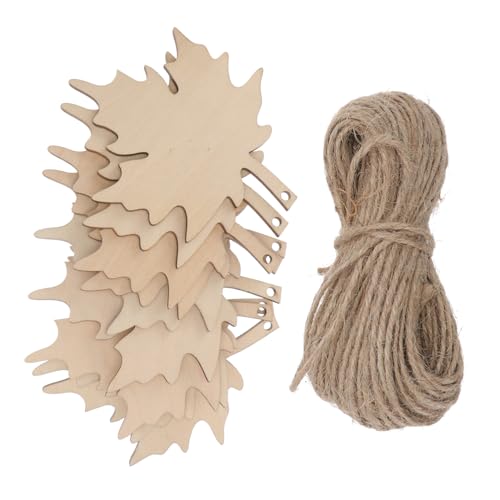Gogogmee Teiliges DIY Ahornblatt Holzanhänger mit Aufhängeschnüren Wiederverwendbar und Recycelbar Vielseitig Einsetzbar als und Namensschild für Erntedankfest Feste und Bastelprojekte von Gogogmee