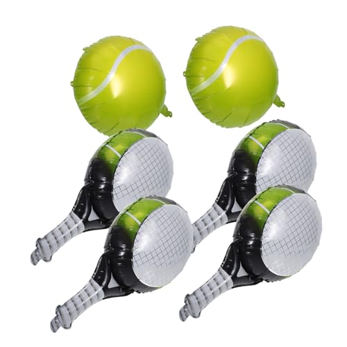 Gogogmee Teiliges Tennis Party Dekorationsset aus Aluminiumfolie Helle Tennisball und Grüne Tennisschläger Ballons Langlebig Vielseitig für Geburtstagsfeiern und Sportliche Themenpartys von Gogogmee