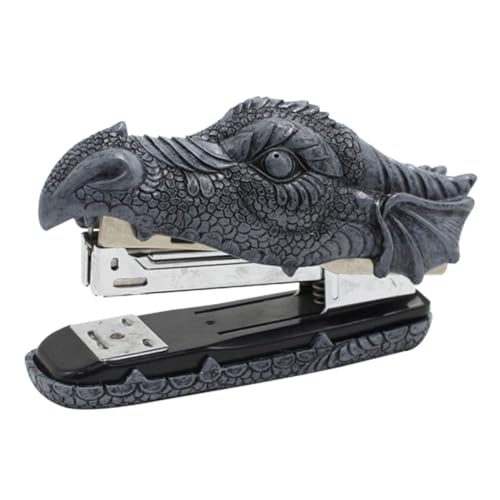Gogogmee Tierischer Heftgerät aus und Resin Krokodil Design für Schreibtischdekoration und Bürobedarf Praktisch für Schule Zuhause und Reisen von Gogogmee